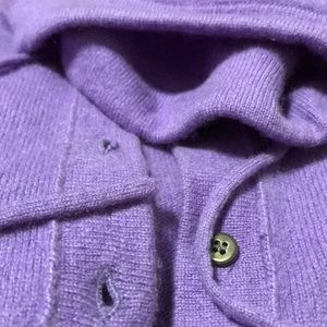 J Crew - bright purple cashmere hoodie